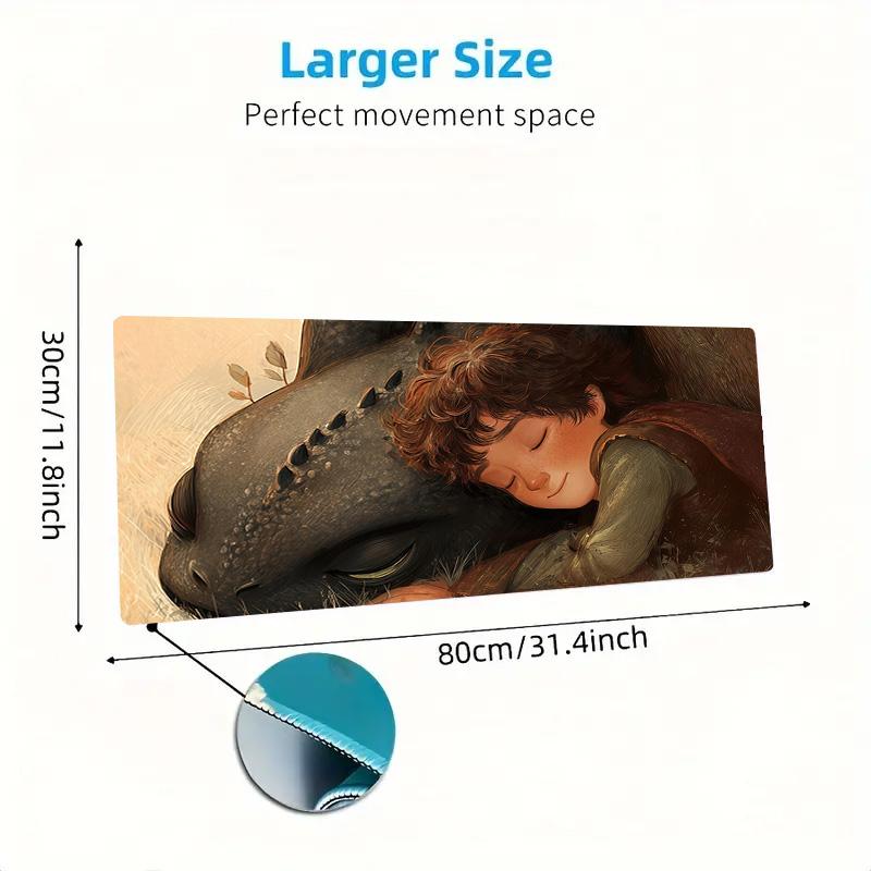 How to Train Your Dragon2 Print Cushion Non-slip Laptop Tablet Big Mousepad XXL Mat Mini PC Playmat With Lock edge