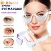 LED Micro Current Pulse Eye Massager Relieves Eye Fatigue Fades Dark Circle Anti Wrinkle Heat Therapy Eye Beauty Device Current