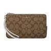 Кошелек на двойной молнии 20 Monogram Canvas с кожаной кисточкой Женский кошелек Коричневый 16109-IMDJ8