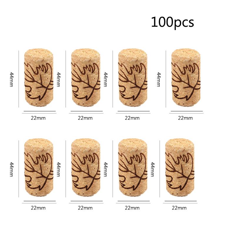 50 100 Pcs Wine Corks Stopper Natural Reusable Functional Portable Wine Cork Straight Stopper for Bottling of Wines or Crafting 7