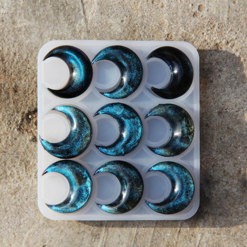 Силиконовая форма для кулона «Луна и полумесяц» Уникальные формы для изготовления ювелирных изделий из хрустальной смолы для энтузиастов