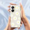 For Xiaomi Redmi Turbo 4 5G/Poco X7 Pro 5G Case White Daisy Pattern Printing Straight Edge TPU Phone Back Cover