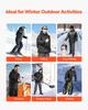 Heated Jacket for Men with 7.4V Battery, Soft Shell Electric Heating Coat, Windproof Lightweight Outerwear with 6 Heating Zones & 3 Heat Settings for