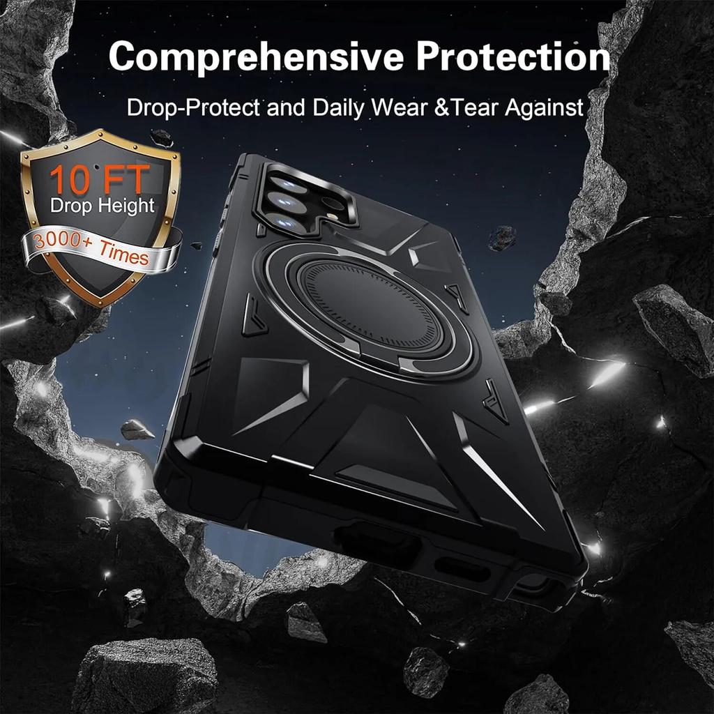 Чехол Armor Magsafe для Samsung Galaxy S24 Ultra S23 Plus S23 FE A15 A54 A14, кольцо-подставка, магнитное кольцо, защитный держатель, подставка, подставка