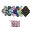S Size Waterproof Cloth Bamboo Reusable Menstrual Pad Sanitary Pads 6+1set