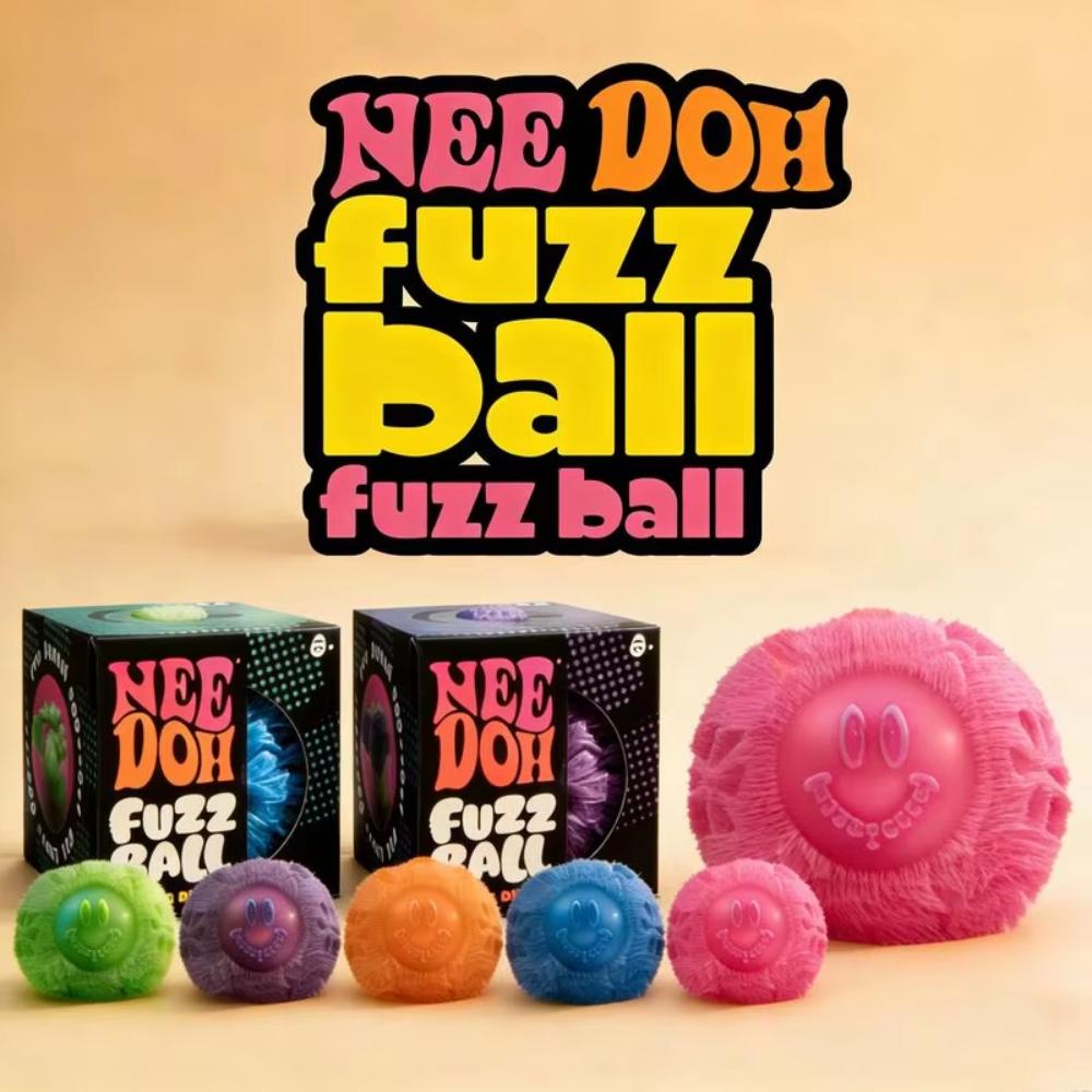 Новая мягкая игрушка-антистресс Nee Doh Fuzz Ball, сжимаемая, мягкая, пушистая, Цветочная Сила, портативная, для снятия стресса, уменьшает тревожность, фиджет, сквиши, украшение, подарок