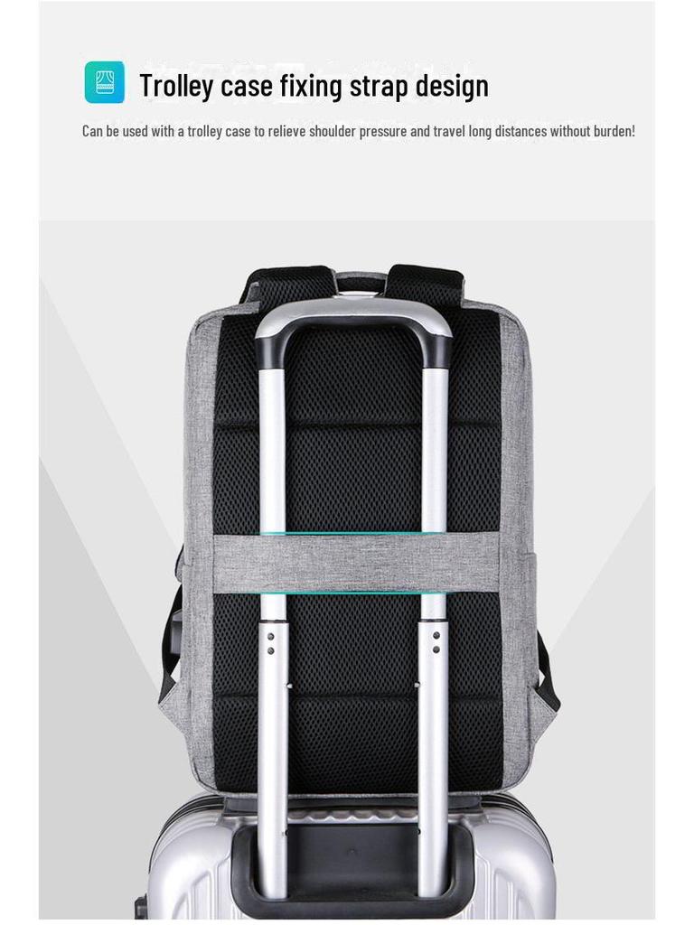 Men's Large Capacity Multifunctional Backpack with USB Charging