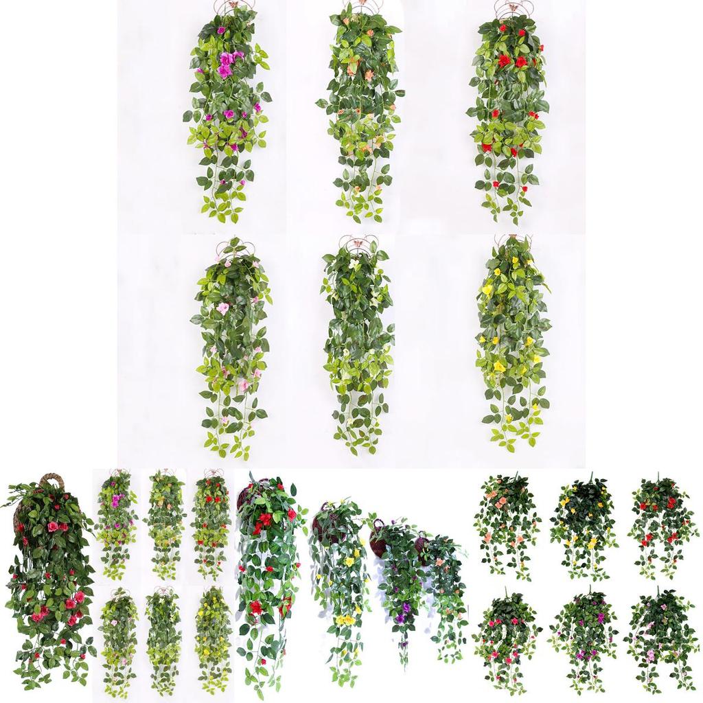 Красивая Реалистичная 90 см Искусственная Шелковая Роза Лиана для Идеального Домашнего Декора и Подвесного Декора