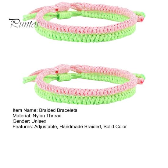 2 шт. Браслеты дружбы, сплетенные вручную, плетеные веревки, регулируемые, плетеные, символические цвета для значимого единства, символ благословения, связи, запястье