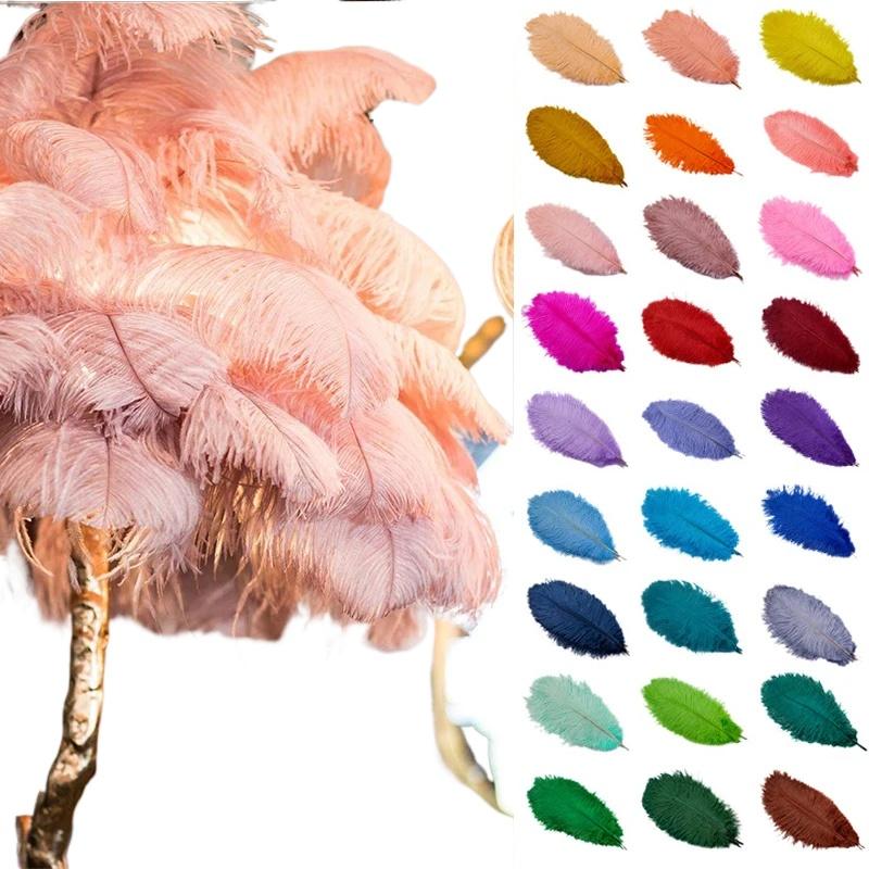 1 шт. Страусиные перья Plumas Decor натуральная кожа свадебное украшение для вечеринки красочные страусиные центральные украшения для стола для поделок