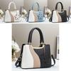 Elegant Pu Material Color Block Handbag Versatile Crossbody Bag For Everyday Use
