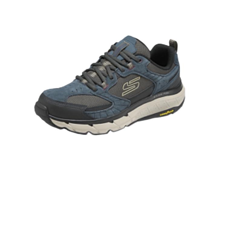 Skechers Уличные удобные прочные низкие уличные функциональные ботинки Мужская обувь Черный Синий 237755-DKNV