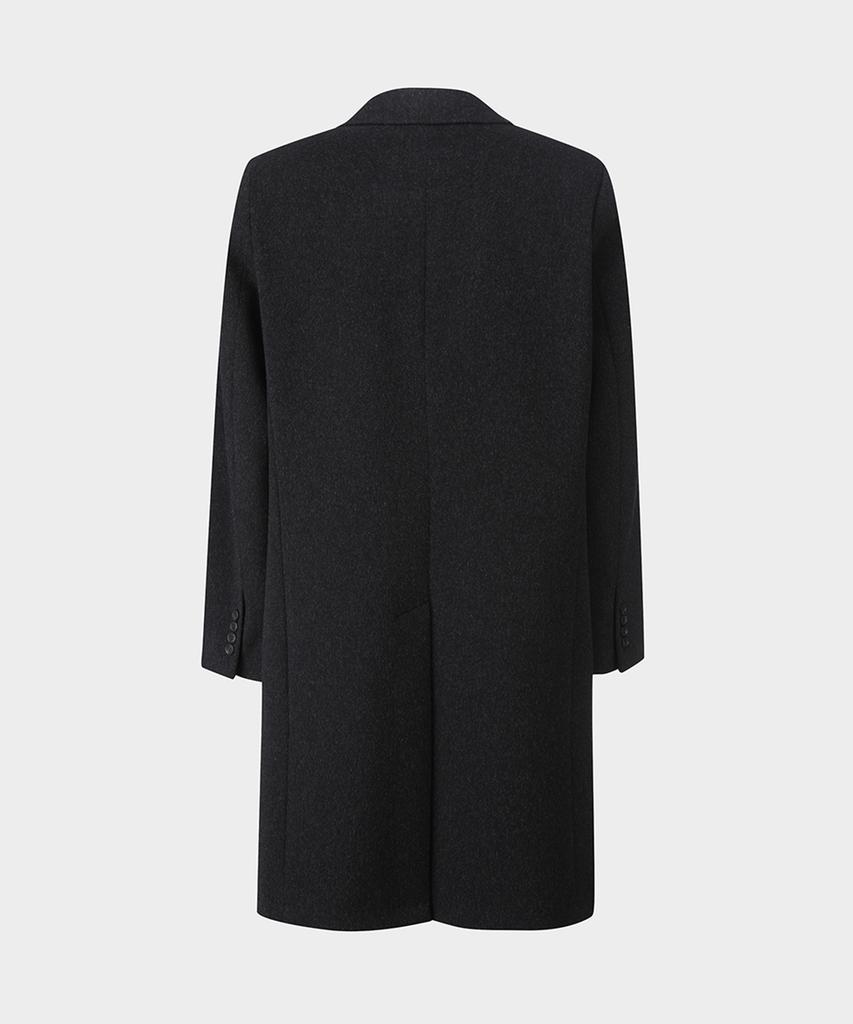 Brooks Brothers Classic Town Coat (Charcoal) (Bbcsmf2195Vew)