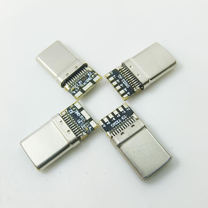 Разъем USB Type-C 3.0 Папа с 9 паяльными площадками, резистором 56K, пинами для быстрой зарядки CC, для корпуса жесткого диска