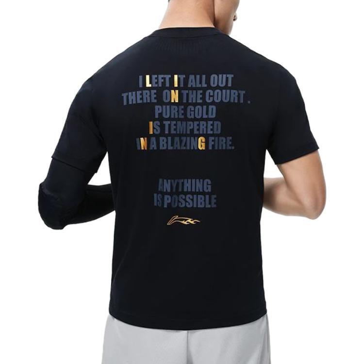 Мужская футболка Li Ning из коллекции Professional Basketball, черная, ATST091-7