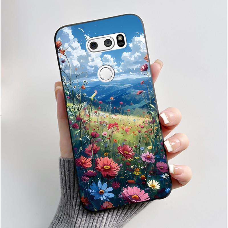 Чехол для LG V30 V30+ V30S V30S+ V35 V35+ ThinQ Тонкий Мягкий Черный Силиконовый Чехол Эстетичный Роскошный Милый Крутой Задняя Крышка для Мальчиков Девочек