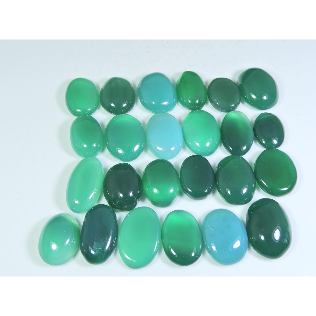292Cts. Natural Onyx Agate Ring Size Oval Cabochon Loose Gemstone 24Pcs Lot A-648