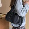 Ielgy Korean Niche Underarm Bag Women's Trendy Fashion Retro Portable Tote Bag