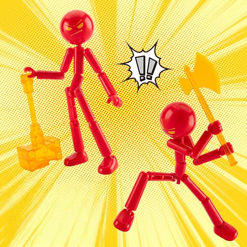 1 Набор Новинка Фигурка Stickman Собранный Робот Подвижный 3D Печать Манекен Многосуставной Stickman Игрушка
