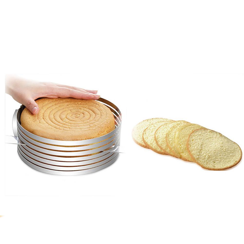 16-20cm Stainless Steel Adjustable Cake Ring Telescopic Cake Cutter Kit Mousse Mould Slicing DIY