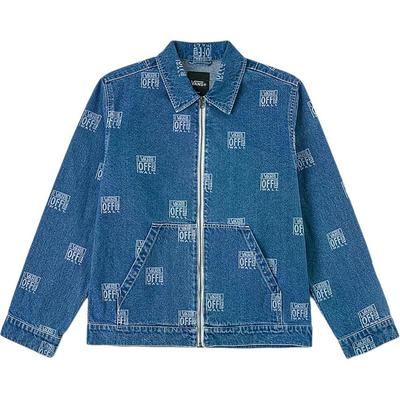 Vans Повседневная Классическая Винтажная Джинсовая Куртка-Поло на Молнии с Длинным Рукавом Унисекс куртки VN000TH2GLT