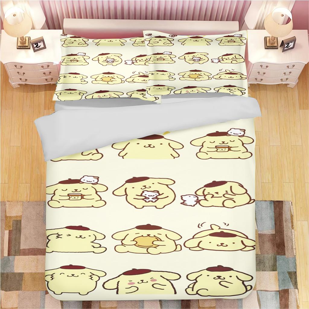 Одеяло Pompompurin Собака Детское Мультяшное Одеяло с Анимационным Принтом Полиэстер Постельное Белье Размер Твин Подарок