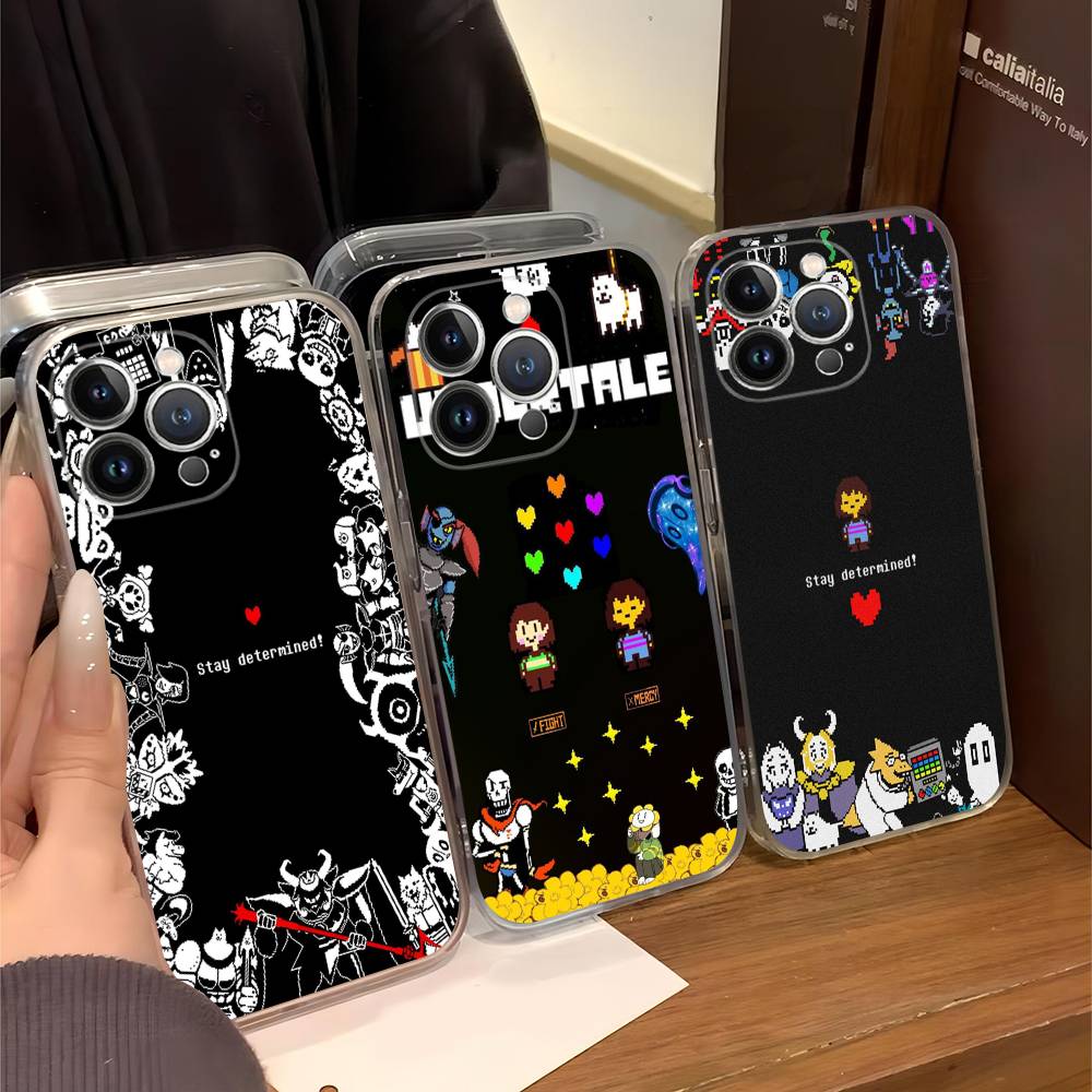 Чехол для телефона Undertale U для iPhone 17 16 15 Plus 14 13 Mini 12 11 Pro Max Мягкий чехол