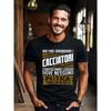 Funny Men'S Hunting Shirt with Print, Italian Text, 100%, Comfortable Cut, Short Sleeves, Black Casual Shirt for Outdoor Enthusiasts And Gifts,