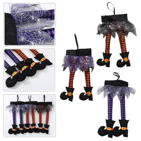 Хэллоуин ведьмы ноги реквизит подвесной плюшевый чучело ведьмы ноги украшение с обувью для