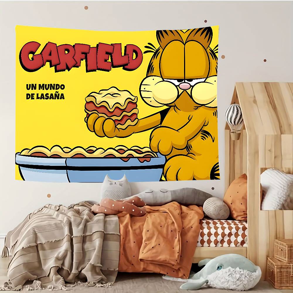 Cute CatGGarfieldsBackdrop Tapestry Customizable Tapestries Of Various Styleswall Hangings Celebrity Photo Printing