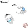 BAMOER, простые блестящие пряжки для ушей из стерлингового серебра 925 пробы для женщин, серебряные серьги с блестящим камнем, ювелирные изделия, свадебный подарок