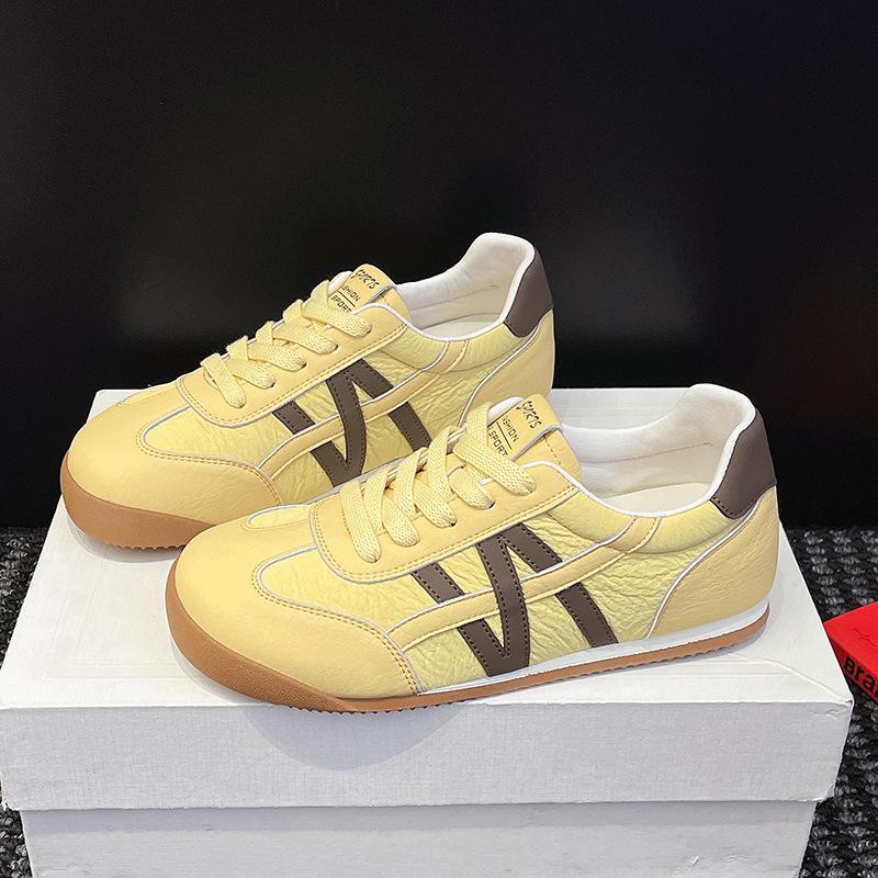 Туфли-одиночки на платформе, маленькие белые туфли, женские 2025, новые летние, универсальные, повседневные, дышащие, спортивные кеды, обувь Форреста Гампа, немецкая тра