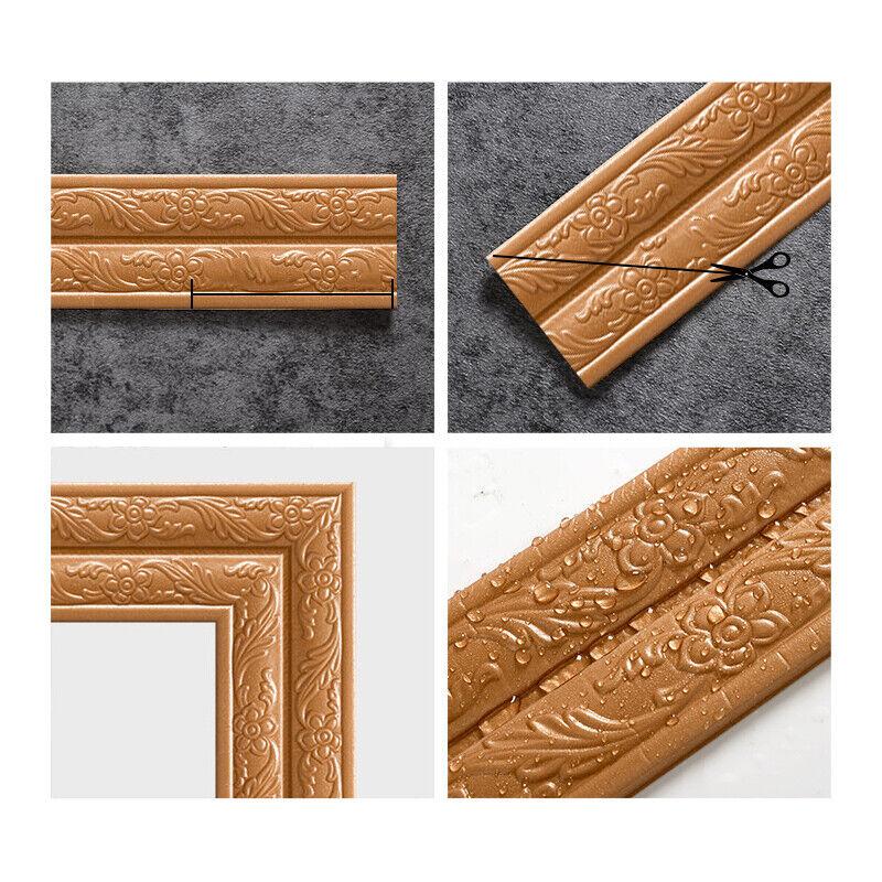 3D отделка стены, плинтус, самоклеящаяся водостойкая плинтус, обои, наклейка на стену для гостиной, домашний декор