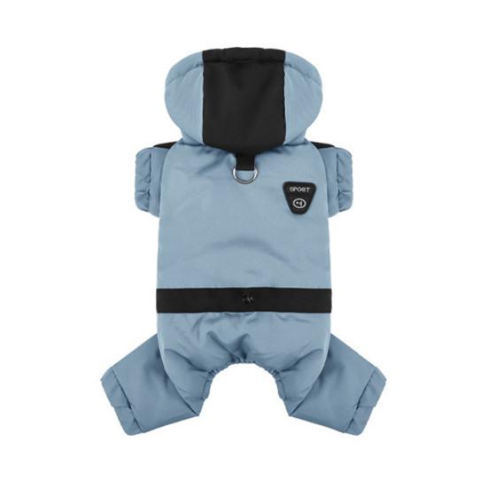 Зимнее пальто для собаки с капюшоном, застежка на пуговицах, куртка для щенка, теплая, ветрозащитная, толстовка с капюшоном для собак