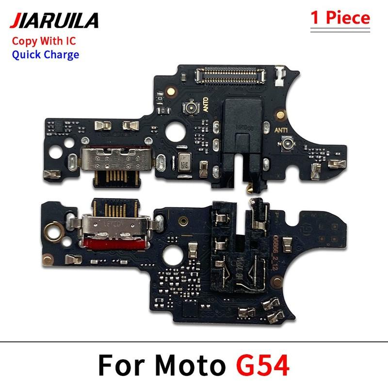 USB Dock Connector Charging Port Flex Cable For Moto G04 G14 G24 G34 G54 G53 G84 5G G13 G22 G23 Charger Board With Mic Module