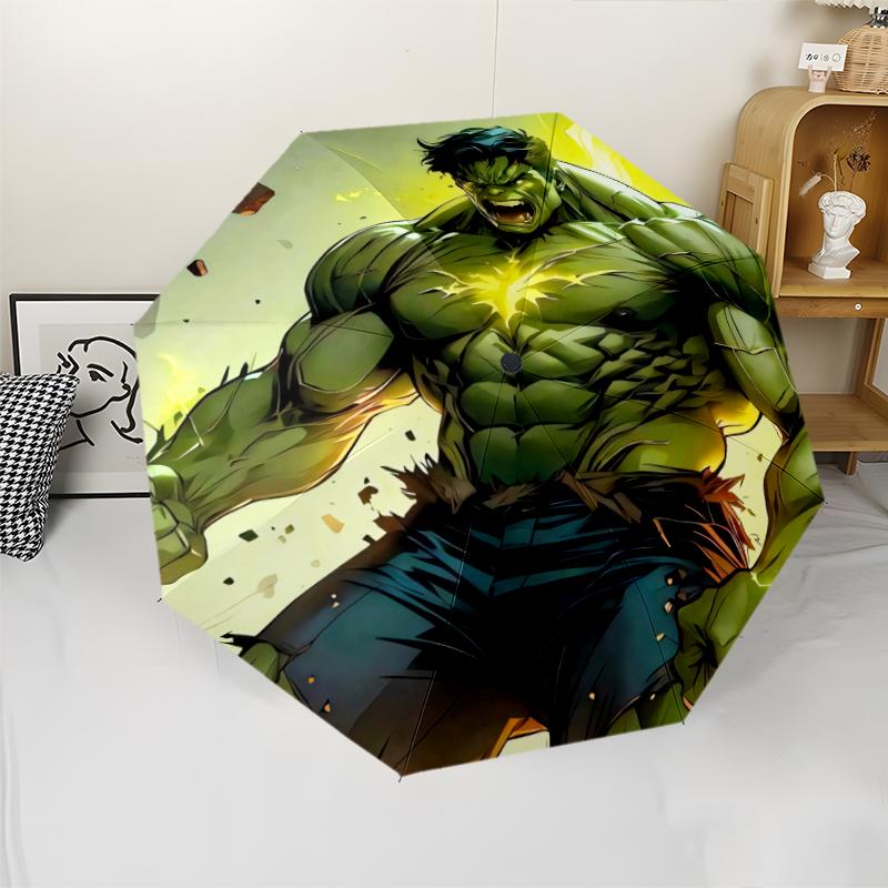 Hulk Theme Automatic Umbrella, Lightweight & Portable, 8 Rib, Perfect for Outdoor Travel, Birthdays, Christmas, Gifts.
