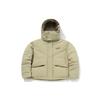 Li Ning Badfive Basketball Series Short Hooded Warm Down Jacket Women Outerwear Medium-Khaki AYMQ414-1