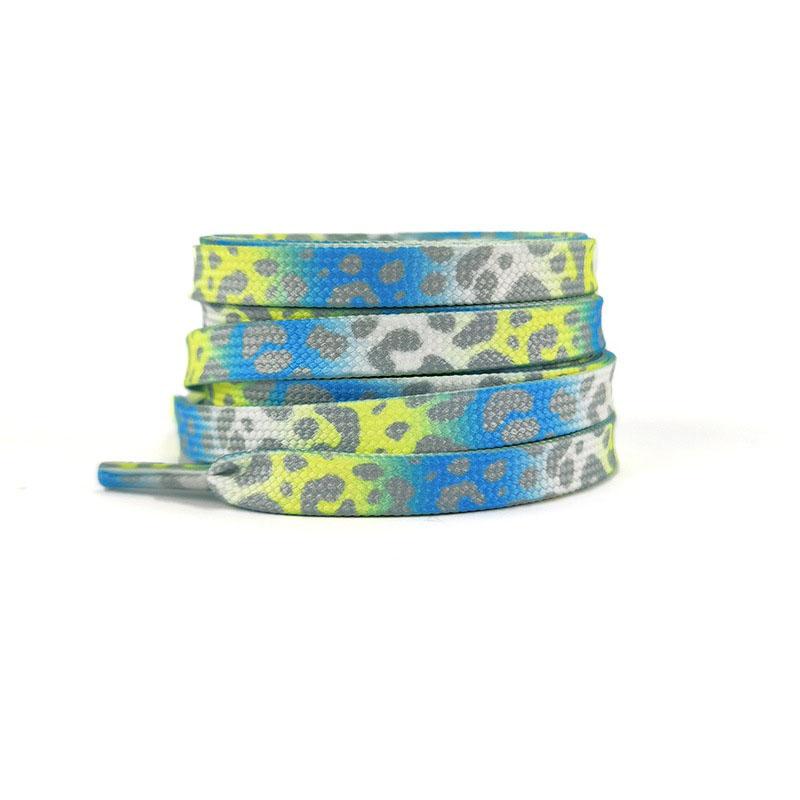 Модные плоские шнурки для кроссовок Цвет Леопардовый принт Тай-дай Градиент Веревка для шнурков Мужские Женские для AF1 AJ1 Холщовые шнурки для обуви