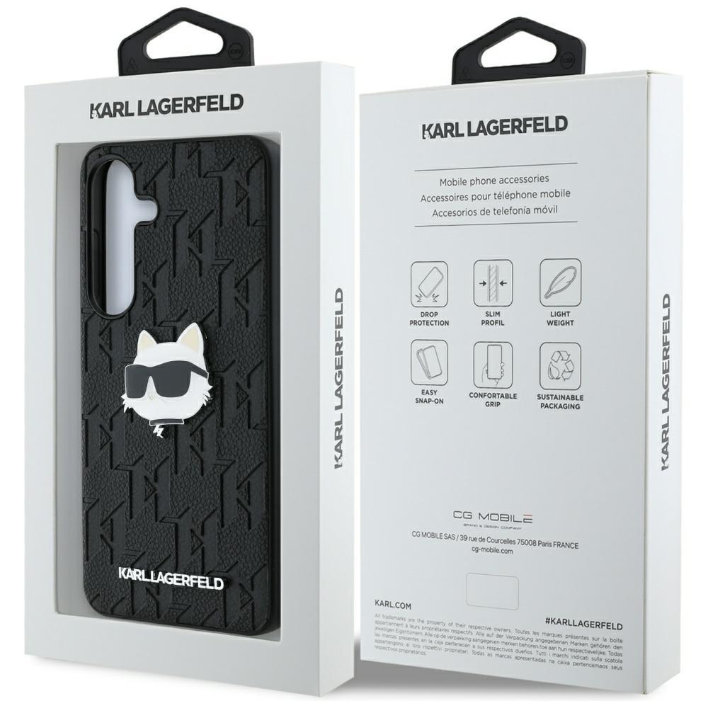 Etui do Samsung Galaxy S25 Karl Lagerfeld Logo Choupette Czarne