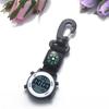 Clip Clock Digital Keychain Carabiner Watch Day of the Week Calendar Alarm Clock Compass LED Pocket Watch Nurse Watch 3ATM Waterproof Outdoor Fashion