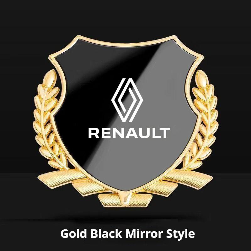 For Renault 2026 New Hub Caps Metal Car Trunk Window Side Emblem Badge Decal Sticker For Renault Clio Megane Trafic Captur Maste