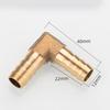 2Pcs Brass 90 Degree Elbow Barb Hose Fitting 8/10/12/16mm Barbed L‑Shape Connector for Air Water Oil Rubber Tube Pipe Adapter