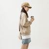 (WMNS) New Balance Alphabet Printing Sports Pullover Round Neck Khaki Hoodie Women's AWT21305-MS