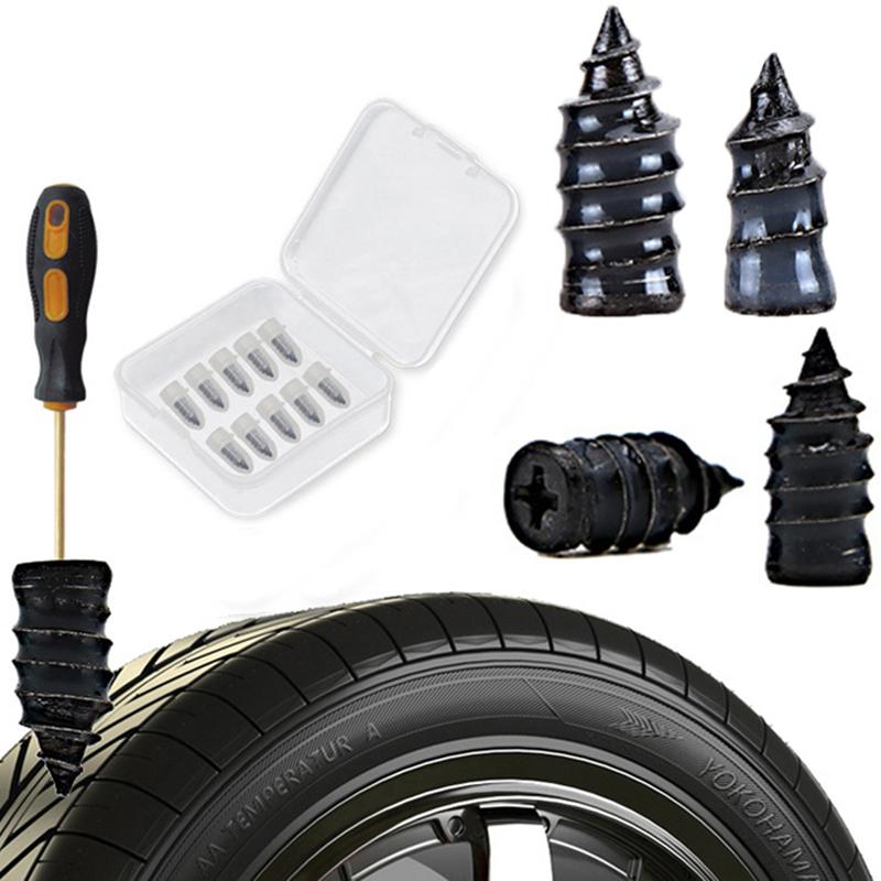 Резиновый гвоздь для вакуумного ремонта шин Гвозди для ремонта мото-автомобильных шин Винт в резиновой заглушке Гвоздь для ремонта бескамерных шин для автомобилей и мотоциклов