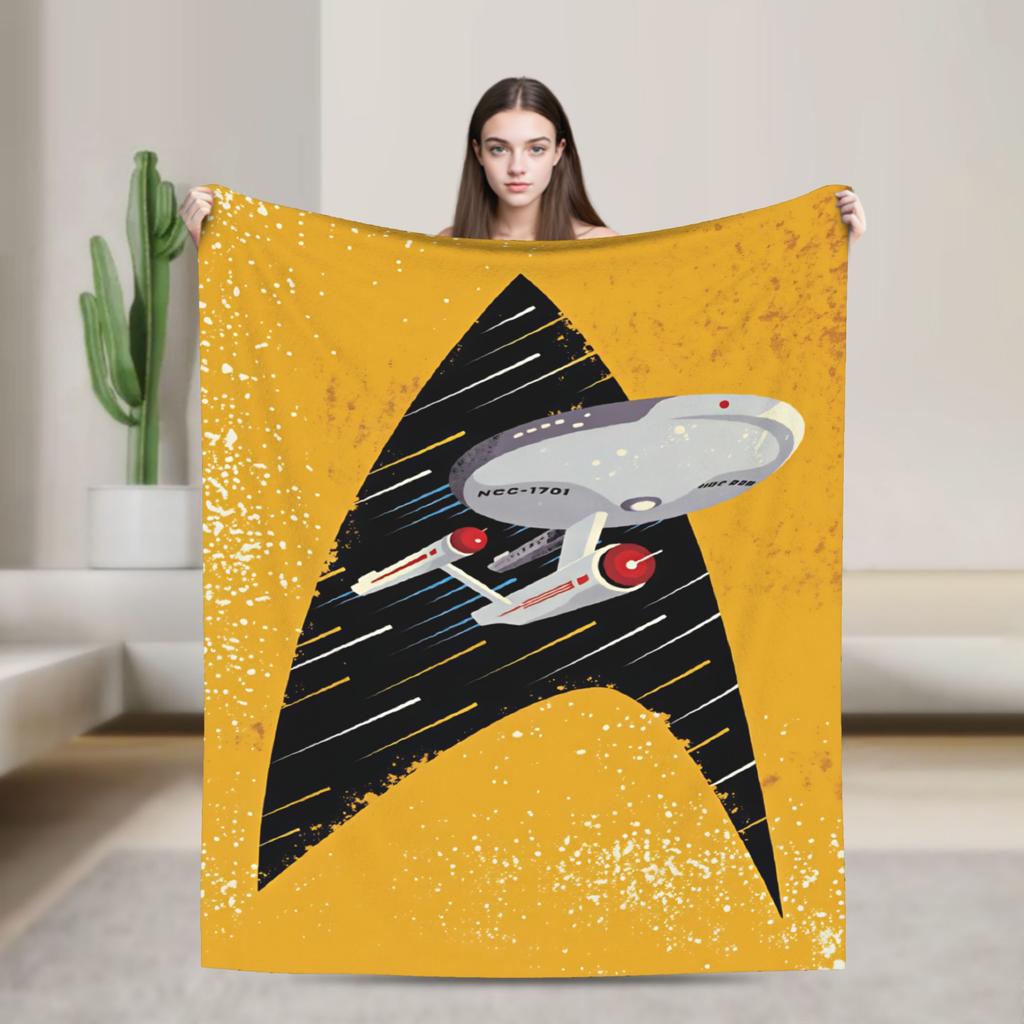 Мягкое теплое одеяло для путешествий, офиса S-Star T-Trek Корабль Плед для фильма Фланелевое покрывало для кровати для гостиной С принтом Чехол для дивана-кровати