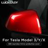 Для Tesla Model 3 YX Защитная крышка внешнего зеркала из углеродного волокна Piano Black Версия 2023 Аксессуары для корпуса зеркала заднего вида