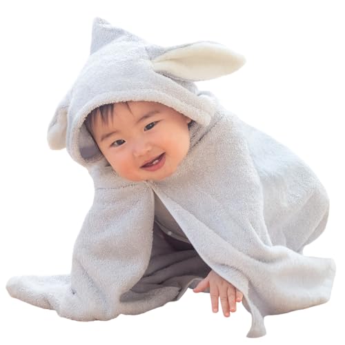 Muco Towel Органический халат для купания малыша, Подарок на детский праздник, Сделано в Японии, Полотенце Senshu, Дизайн с кроликом