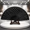 Portable Dots Pattern Flamenco Spanish Folding Fan Vintage Wood Handle Dancing Fan Colorful Decorative Fan Summer
