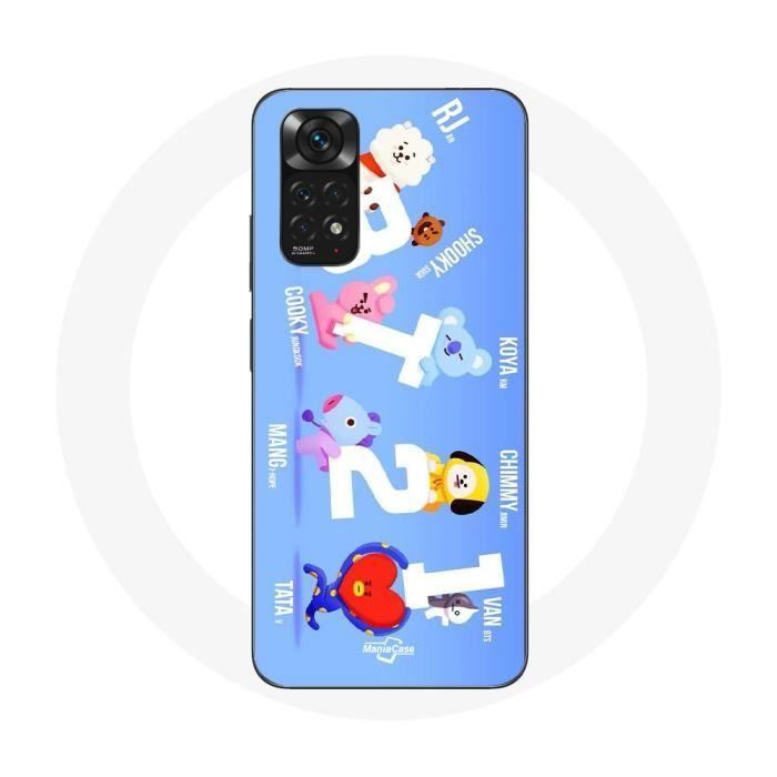 Чехол для Xiaomi Redmi Note 11 4G BTS Bangtan Sonyeondan BT21 Van Tata Chimmy Cooky Rj Koya Shooky и Mang