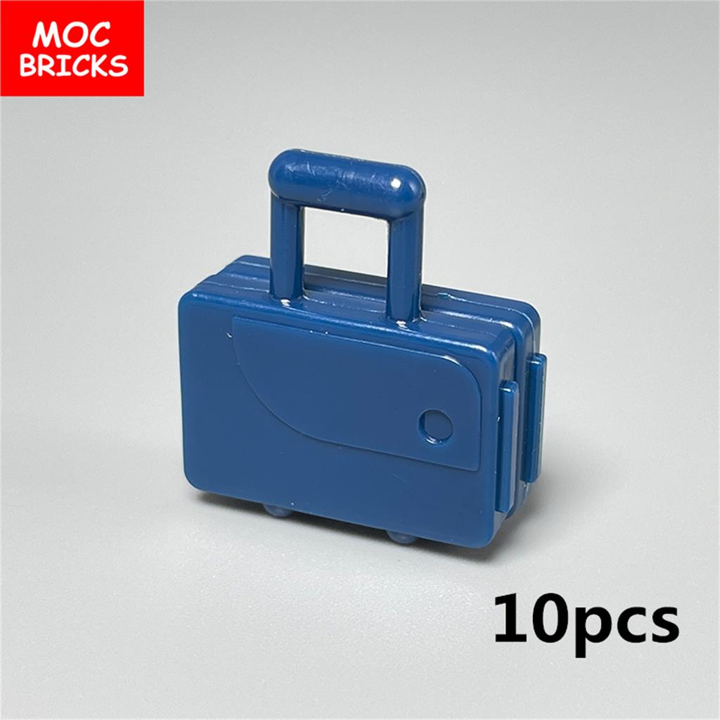 10 шт./лот MOC Блоки Чемодан с принадлежностями с длинной ручкой 37178 Дорожный чемодан Строительные блоки Аксессуары Детские игрушки Подарки